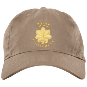 Army - Major - MAJ - Retired - V1 BX001 Embroidered Brushed Twill Unstructured Dad Cap