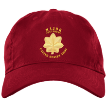 Load image into Gallery viewer, Army - Major - MAJ - Retired - V1 BX001 Embroidered Brushed Twill Unstructured Dad Cap
