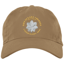 Load image into Gallery viewer, Army - Lieutenant Colonel - LTC - Retired - Circular- BX001 Embroidered Brushed Twill Unstructured Dad Cap
