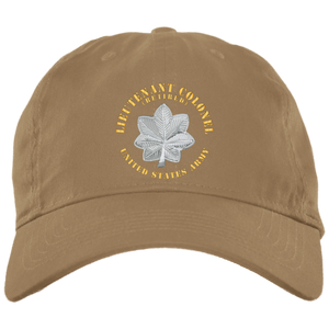 Army - Lieutenant Colonel - LTC - Retired - Circular- BX001 Embroidered Brushed Twill Unstructured Dad Cap