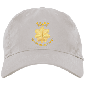 Army - Major - MAJ - Retired - V1 BX001 Embroidered Brushed Twill Unstructured Dad Cap