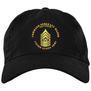 Army - Command Sergeant Major - CSM - Retired BX001 Embroidered Brushed Twill Unstructured Dad Cap