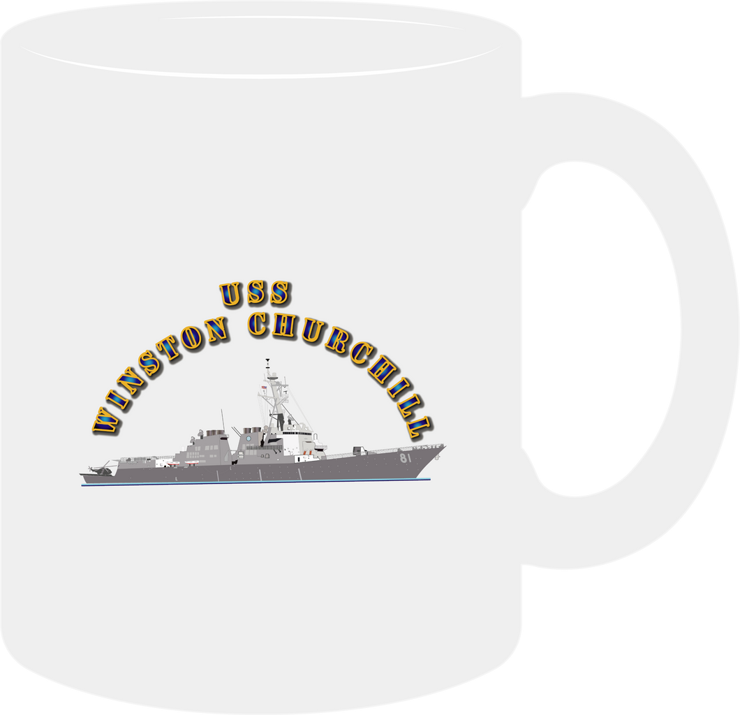 Emblem - USS Winston Churchill - Ship - 1 - mug