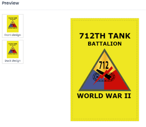Gravesite Flag - 712th Tank Battalion - World War II
