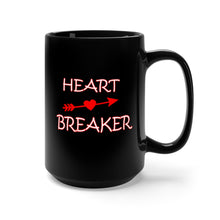 Load image into Gallery viewer, Black Mug 15oz - Heart Breaker - VALENTINE
