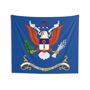 Indoor Wall Tapestries - 21st Infantry Regiment - Duty- Regimental Colors Tapestry