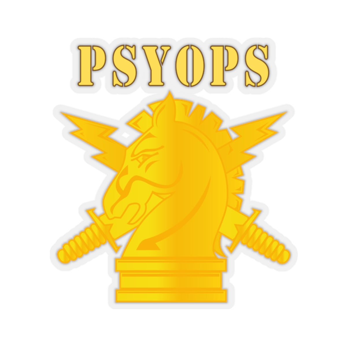 Psy Ops Sticker Kiss-Cut Sticker - Army - PSYOPS w Branch Insignia - Line X 300 - Hat ...
