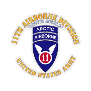 Kiss-Cut Stickers - 11th Airborne Division - Arctic Angels w Arctic Tab X 300