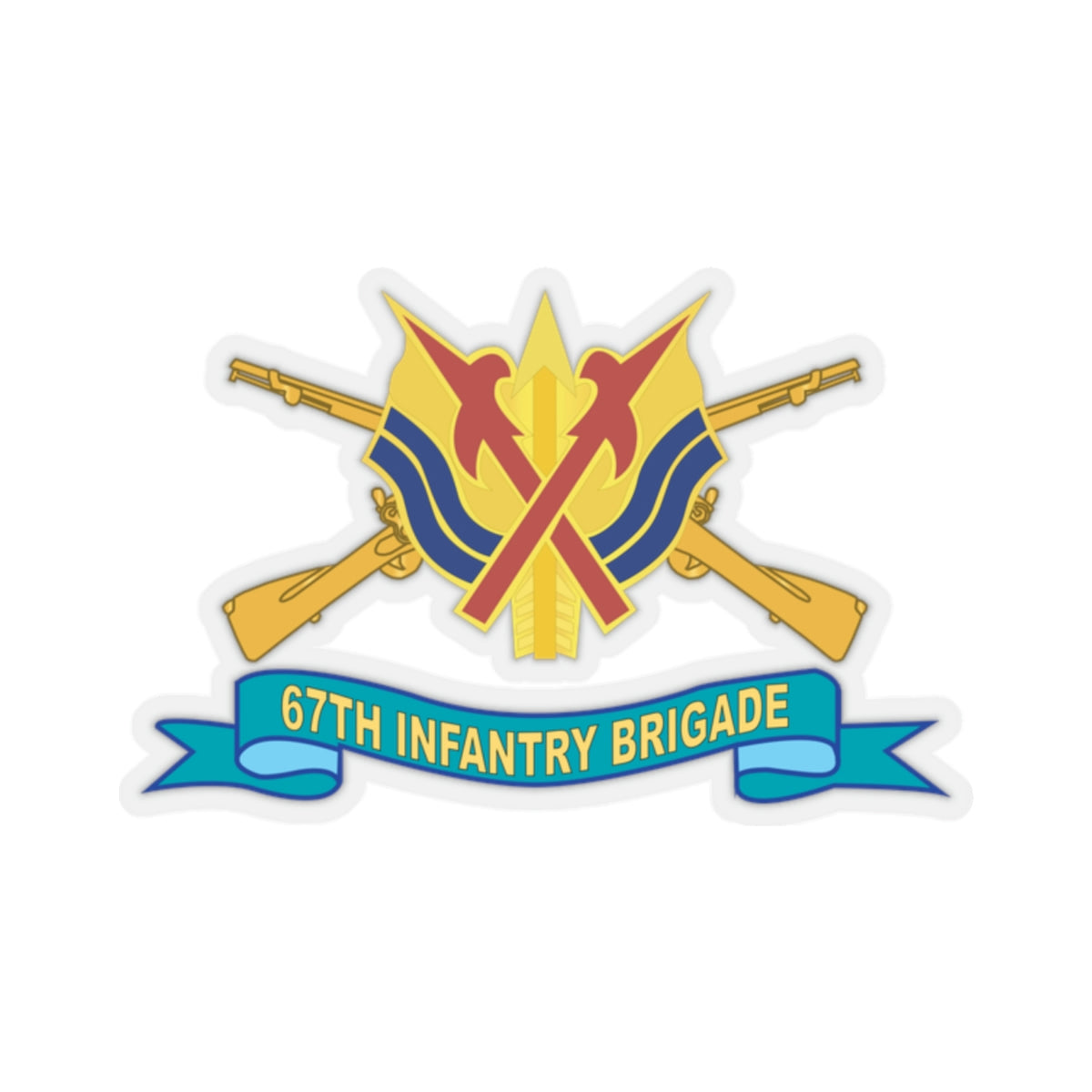 Kiss-Cut Stickers - 67th Infantry Brigade w Br - DUI - Ribbon X 300 ...