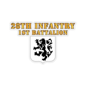 Kiss-Cut Stickers - Army - 1st Battalion 28th Infantry - Hat