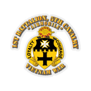 Kiss-Cut Stickers - Army  - 1st Battalion, 5th Cavalry w Txt