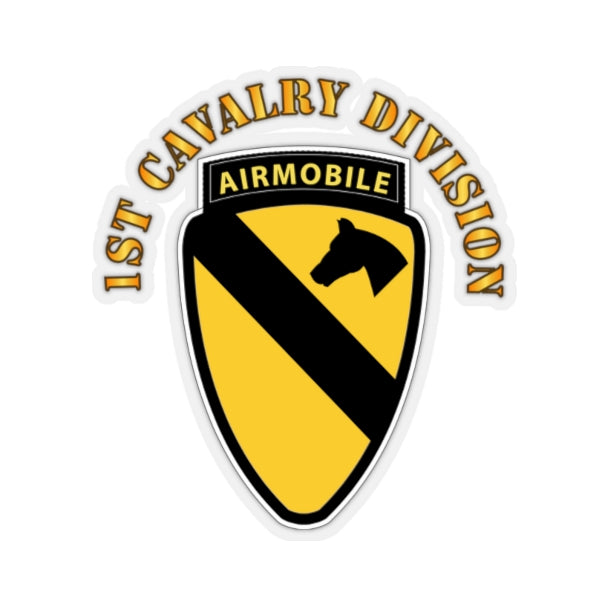 Kiss-Cut Stickers - Army - 1st Cavalry Division SSI w Airmobile Tab