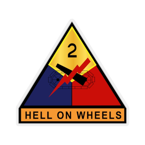 Kiss-Cut Stickers - Army - 2nd Armored - Hell on Wheels wo Txt