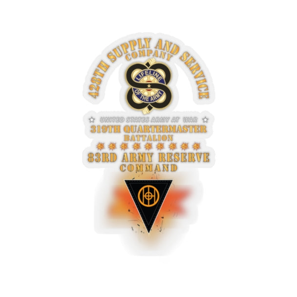 Kiss-Cut Stickers - Army - 428th S&S Co - 319th QM Bn - 83rd ARCOM X 3 ...