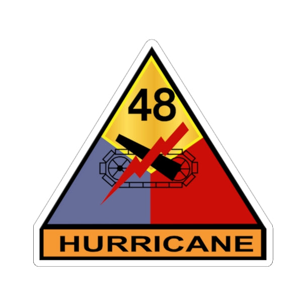 Kiss-Cut Stickers - Army - 48th Armored Division - Hurricane wo Txt