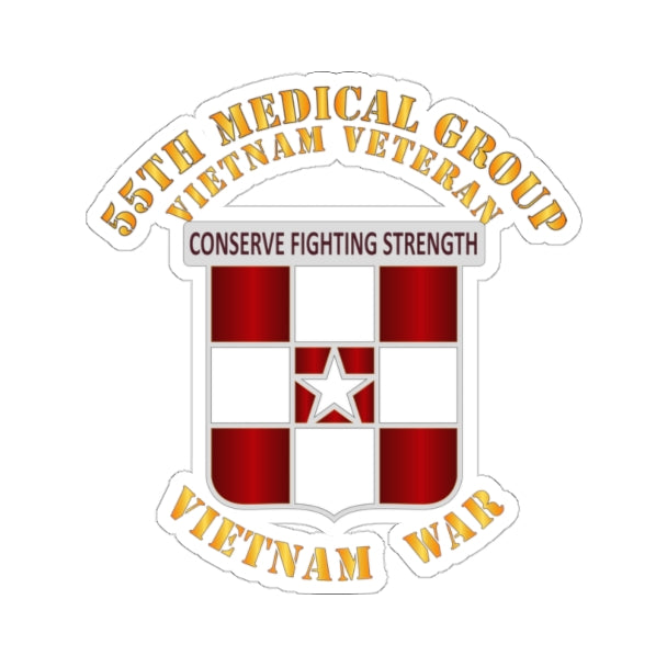 Kiss-Cut Stickers - Army - 55th Medical Group - Vietnam Vet