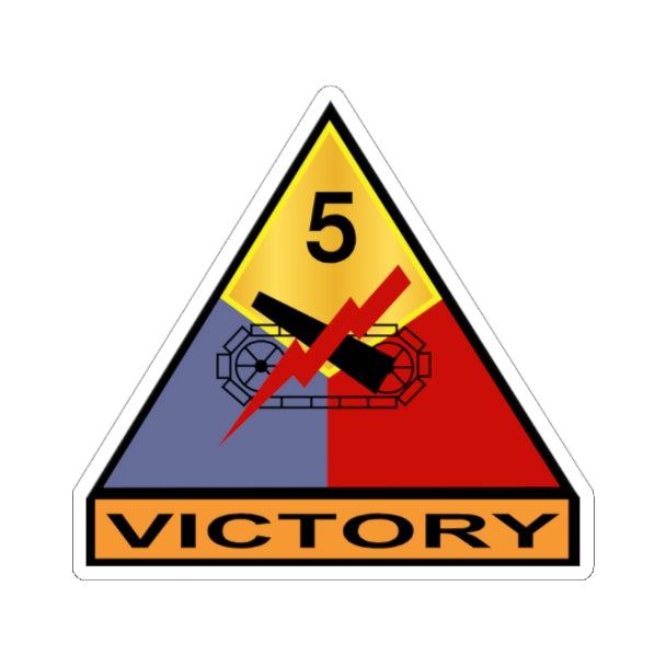 Kiss-Cut Stickers - Army - 5th Armored Division - Victory wo Txt