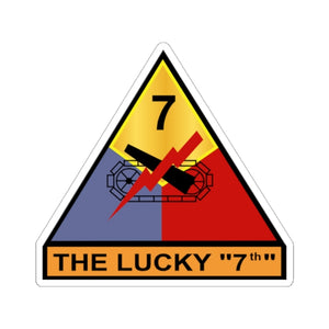 Kiss-Cut Stickers - Army - 7th Armored Division - The Lucky 7  wo Txt