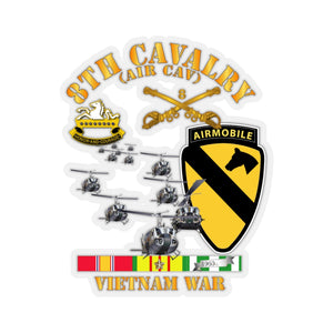 Kiss-Cut Stickers - Army - 8th Cavalry (Air Cav) - 1st Cav Division w SVC