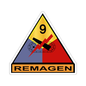 Kiss-Cut Stickers - Army - 9th Armored Division - Remagen wo Txt