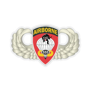 Kiss-Cut Stickers - Army - Airborne Badge - 555th Parachute Infantry Bn - SSI X 300