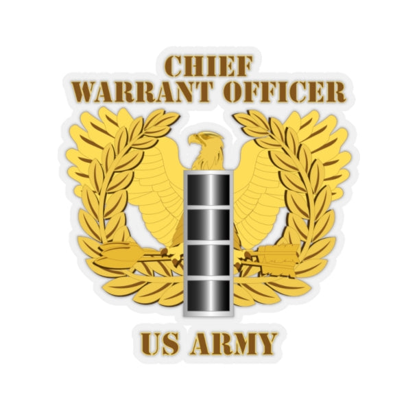 Kiss-Cut Stickers - Army - Emblem - Warrant Officer - CW4 wo DS