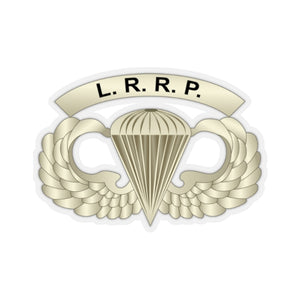 Kiss-Cut Stickers - Army - LRRP - Basic Airborne Badge w LRRP Tab X 300