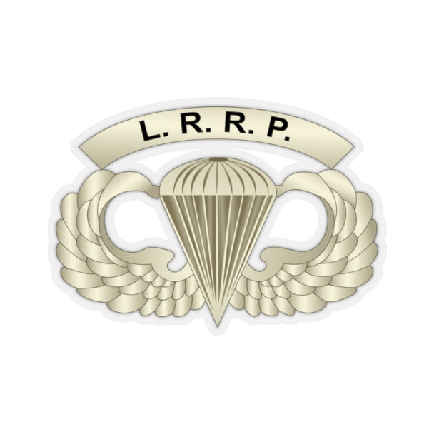 Kiss-Cut Stickers - Army - LRRP - Basic Airborne Badge w LRRP Tab X 300