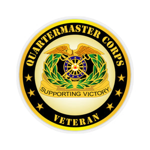 Kiss-Cut Stickers - Army - Quartermaster Corps Veteran