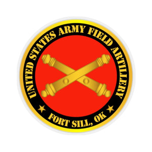 Kiss-Cut Stickers - Army - US Army Field Artillery Ft Sill Ok w Branch