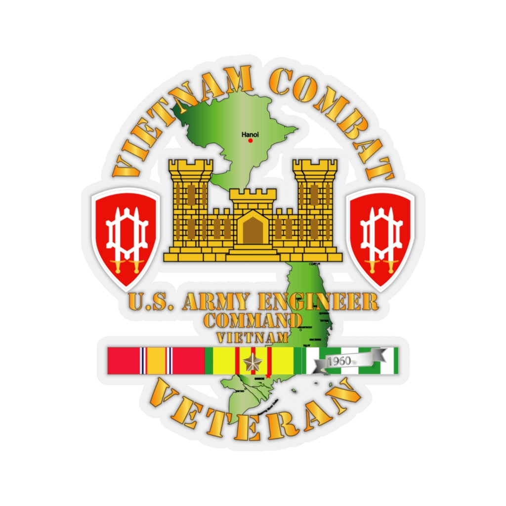 Kiss-Cut Stickers - Army - Vietnam Combat Engineer - Engineer Command Vietnam w SVC