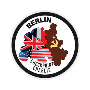 Kiss-Cut Stickers - Berlin - Checkpoint Charlie - Round - Bright X 300