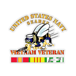 Kiss-Cut Stickers - Navy - Seabee - Vietnam Veteran