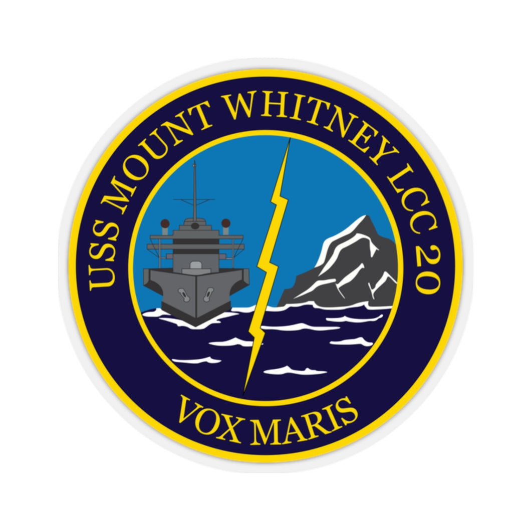 Kiss-Cut Stickers - Navy - USS Mount Whitney (LCC-20) wo Txt X 300