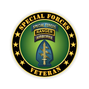 Kiss-Cut Stickers - Special Forces - Ranger Veteran