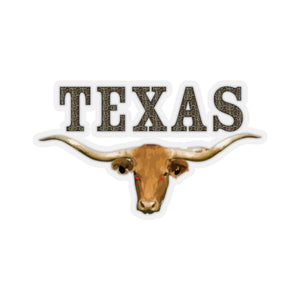 Kiss-Cut Stickers - Texas - Rattler Skin -Texas Longhorn  X 300