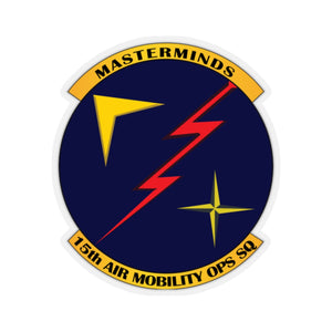 Kiss-Cut Stickers - USAF - 15th Air Mobility Ops Sq - Masterminds wo Txt X 300