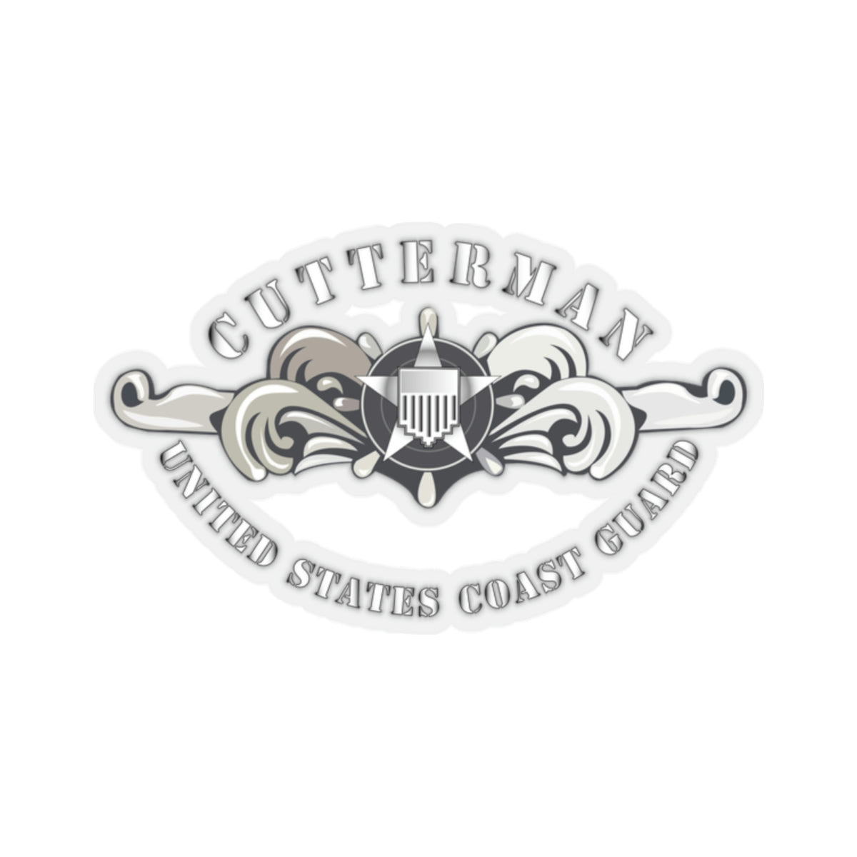 Kiss-Cut Stickers - USCG - Cutterman Badge - Enlisted - Silver – MIP ...