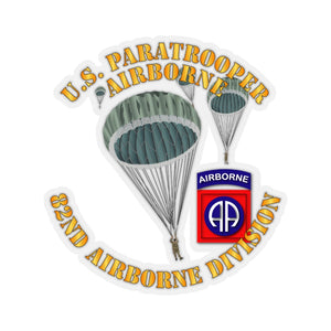 Kiss-Cut Stickers - US Paratrooper - 82nd wo Shadow