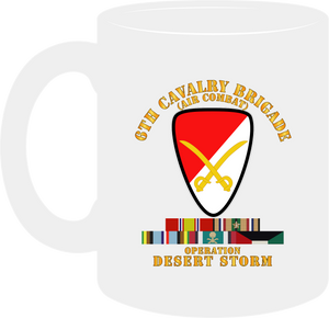 Army - 6th Cavalry Brigade - Desert Storm with Service Ribbons - Armed Forces Expeditionary Medal - Mug