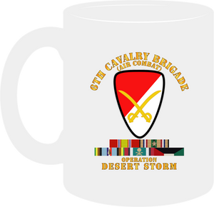 Army - 6th Cavalry Brigade - Desert Storm with Service Ribbons - AFEM with Arrow - Mug