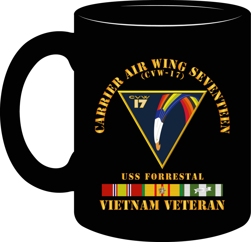 Navy - Carrier Air Wing Seventeen - Vietnam Veteran with Veteran Service Ribbons  0-  Mug