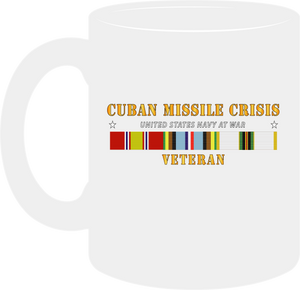 Navy - Cuban Missile Crisis with National Defense Medal, Armed Forces Expeditionary Medal, Cold War Service Medal Ribbons - Mug