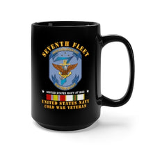 Load image into Gallery viewer, Black Mug 15oz - Navy - Seventh Fleet w COLD SVC X 300
