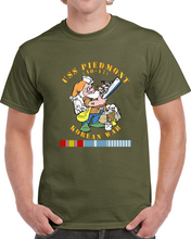 Load image into Gallery viewer, Navy - United States Ship Piedmont (AD-17) With Korean War Service Ribbons T Shirt, Hoodie and Long Sleeve
