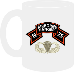 Ranger, N Company Scroll, Airborne Badge Basic, Vietnam Veteran Mug