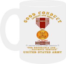Load image into Gallery viewer, Army - Good Conduct w Medal w Ribbon - 15 Years - Mug
