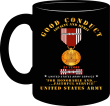 Load image into Gallery viewer, Army - Good Conduct w Medal w Ribbon - 21 Years - Mug
