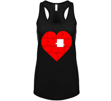 Load image into Gallery viewer, Heart Puzzle -VALENTINE Ladies Tanktop
