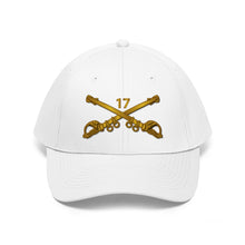 Load image into Gallery viewer, Twill Hat -  17th Cavalry - Vietnam Vet with 17th Cav Hat with LR Sleeve - Embroidery
